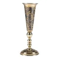 Fine flûte niellée avec armure et dame noble