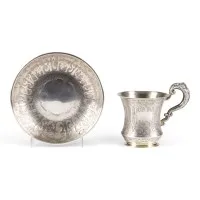 TASSE AVEC ANSE SUR SOUCOUPE