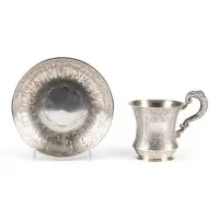 TASSE AVEC ANSE SUR SOUCOUPE