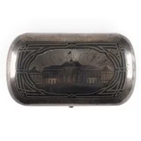 Niello etui met architectuurgezicht