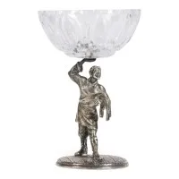 Coupe sur pied figurative avec serveur