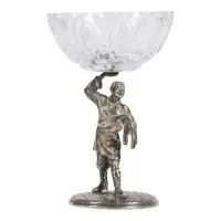 Coupe sur pied figurative avec serveur