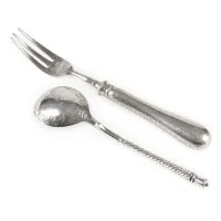 Cuillère et fourchette de la propriété familiale des comtes Zubov