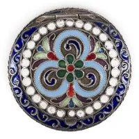 Cloisonné email poederdoos
