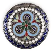 Cloisonné email poederdoos