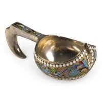 Cloisonné email kovsh