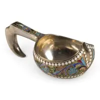 Cloisonné email kovsh