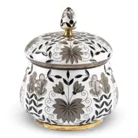 Suikerpot met cloisonné-emaille