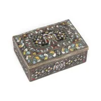 Kazeta cloisonné s dvojhlavým orlem
