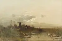 Paysage avec moulin