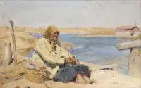 'Vieille femme au bord de l'Oka'