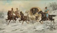 Goudtransport in de winter