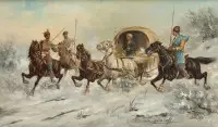 Transport d'or en hiver