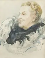 'PORTRAIT DE L'ARTISTE POPULAIRE DE L'URSS A.P. SOUÏEVA' DE LA SÉRIE 'RENCONTRES AVEC DES GENS INTÉRESSANTS'