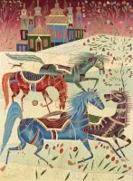'UGLOWKA, MATIN D'HIVER AVEC QUATRE CHEVAUX'