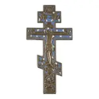 Grand crucifix en bronze
