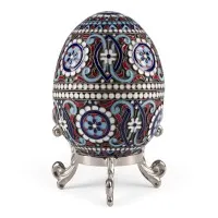 Boîte à œuf en émail cloisonné