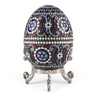 Boîte à œuf en émail cloisonné