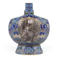 Kovsh en émaux cloisonnés « Ivan Tsarévitch sur le loup gris » d'après Viktor Vasnetsov