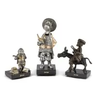Trois sculptures : 'Entremetteur', 'Reb Chaim' et 'Reb Alter'