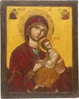 SEHR FEINE MELKITISCHE IKONE MIT DER GOTTESMUTTER DER PASSION