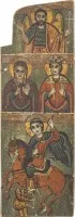 Volet d'un triptyque avec des saints choisis