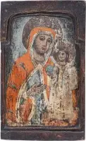 Partie centrale d'un triptyque avec la Mère de Dieu « Fleur qui ne se fane pas »