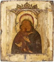 SELTENE IKONE MIT DER GOTTESMUTTER VON WOLOKOLAMSK (WOLOKOLAMSKAJA)