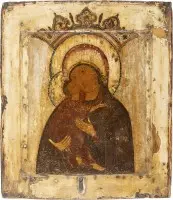 Icône rare de la Mère de Dieu de Volokolamsk (Volokolamskaja)