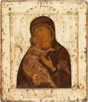Icône fine de la Mère de Dieu de Vladimir (Vladimirskaja)