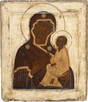 IKONE MIT DER GOTTESMUTTER VON TICHWIN (TICHWINSKAJA)