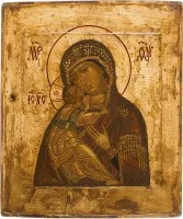 IKONE MIT DER GOTTESMUTTER VON WLADIMIR (WLADIMIRSKAJA)