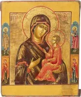 Icône fine de la Mère de Dieu de Tikhvine (Tikhvinskaïa)