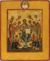 Jemná ikona s rozšířeným Deesis
