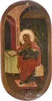 Icône avec la Mère de Dieu d'un groupe de l'Annonciation
