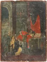 Très belle et grande icône de la Présentation du Christ au Temple