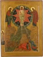 Grande icône de la Transfiguration du Christ provenant d'une iconostase d'église