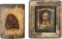 Deux icônes : Mandylion et Mère de Dieu de Korsun (Korsunskaya)