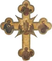 Grande croix de procession avec la Crucifixion et la Résurrection du Christ