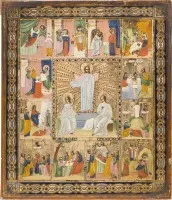 Icône de la Résurrection du Christ et douze grandes fêtes