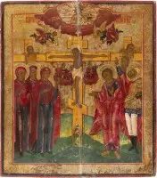 Grande icône avec la Crucifixion du Christ