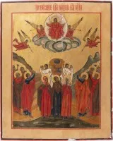 GROSSFORMATIGE IKONE MIT DER HIMMELFAHRT CHRISTI