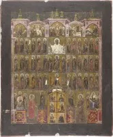 Grande icône représentant une iconostase d'église