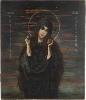 Icoon met Maria Magdalena naar Viktor Michailovitsj Vasnetsov