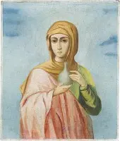 Icône avec sainte Marie-Madeleine