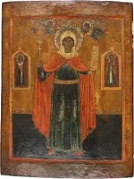 Icône monumentale avec sainte Parascève provenant d'une iconostase d'église