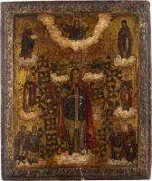 Grande icône avec des saints choisis