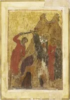 Fragment d'une icône de vie de saint Nicolas de Myre