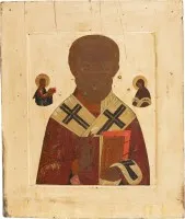IKONE MIT DEM HEILIGEN NIKOLAUS VON MYRA