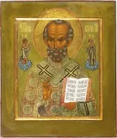 Icône de grand format et fine de saint Nicolas de Myre